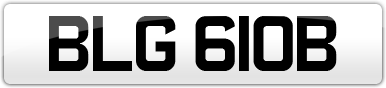 Plate image for registration plate BLG610B