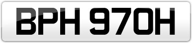 Plate image for registration plate BPH970H