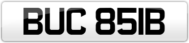 Plate image for registration plate BUC851B