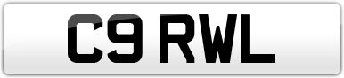 Plate image for registration plate C9RWL