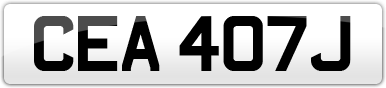Plate image for registration plate CEA407J