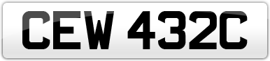 Plate image for registration plate CEW432C