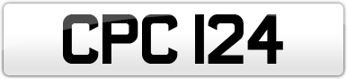 Plate image for registration plate CPC124