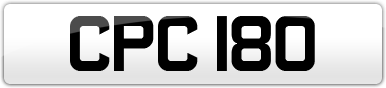Plate image for registration plate CPC180