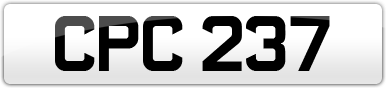 Plate image for registration plate CPC237