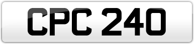 Plate image for registration plate CPC240