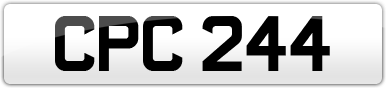 Plate image for registration plate CPC244