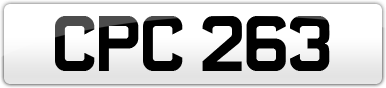 Plate image for registration plate CPC263