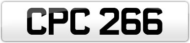 Plate image for registration plate CPC266