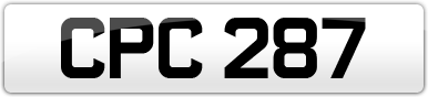 Plate image for registration plate CPC287
