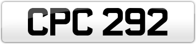 Plate image for registration plate CPC292