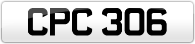 Plate image for registration plate CPC306