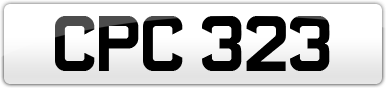 Plate image for registration plate CPC323