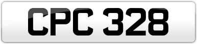 Plate image for registration plate CPC328