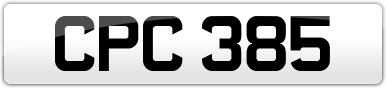 Plate image for registration plate CPC385