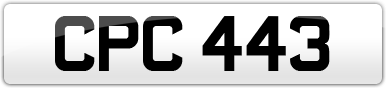 Plate image for registration plate CPC443