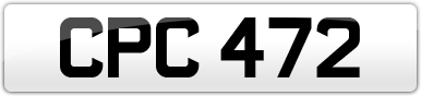 Plate image for registration plate CPC472