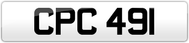 Plate image for registration plate CPC491