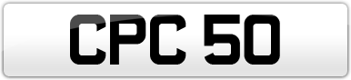 Plate image for registration plate CPC50