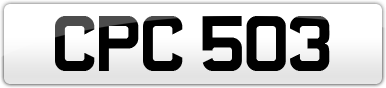 Plate image for registration plate CPC503