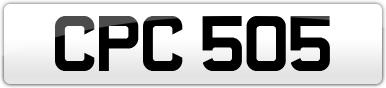 Plate image for registration plate CPC505