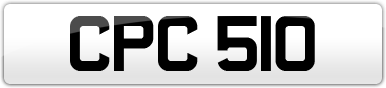 Plate image for registration plate CPC510