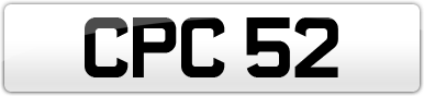 Plate image for registration plate CPC52