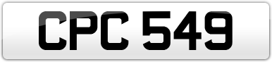 Plate image for registration plate CPC549
