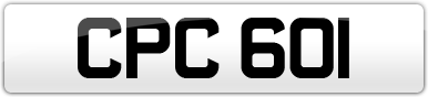Plate image for registration plate CPC601