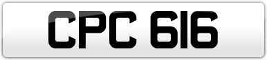 Plate image for registration plate CPC616