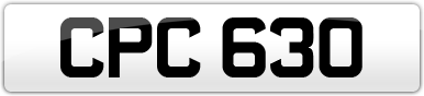 Plate image for registration plate CPC630