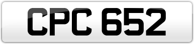 Plate image for registration plate CPC652