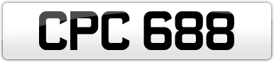 Plate image for registration plate CPC688