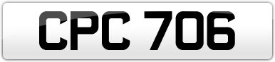 Plate image for registration plate CPC706