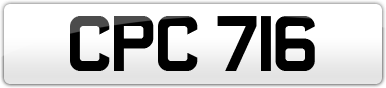 Plate image for registration plate CPC716