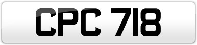 Plate image for registration plate CPC718