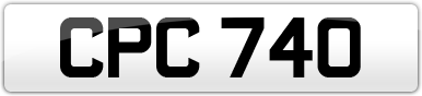 Plate image for registration plate CPC740