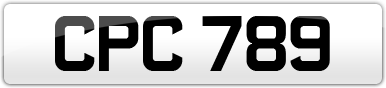 Plate image for registration plate CPC789