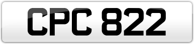 Plate image for registration plate CPC822