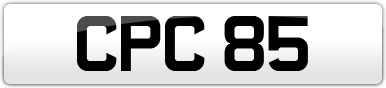 Plate image for registration plate CPC85