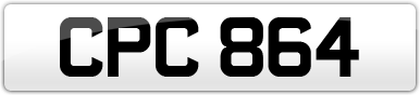 Plate image for registration plate CPC864