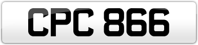 Plate image for registration plate CPC866