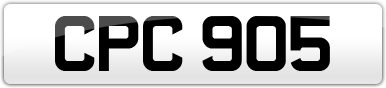 Plate image for registration plate CPC905