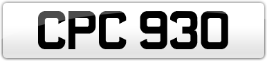 Plate image for registration plate CPC930