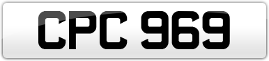 Plate image for registration plate CPC969