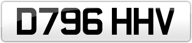 Plate image for registration plate D796HHV