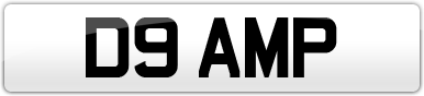 Plate image for registration plate D9AMP