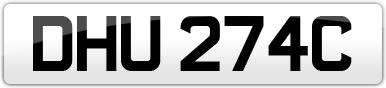 Plate image for registration plate DHU274C