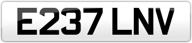 Plate image for registration plate E237LNV