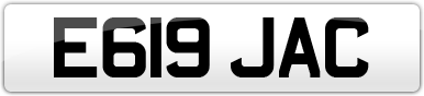 Plate image for registration plate E619JAC